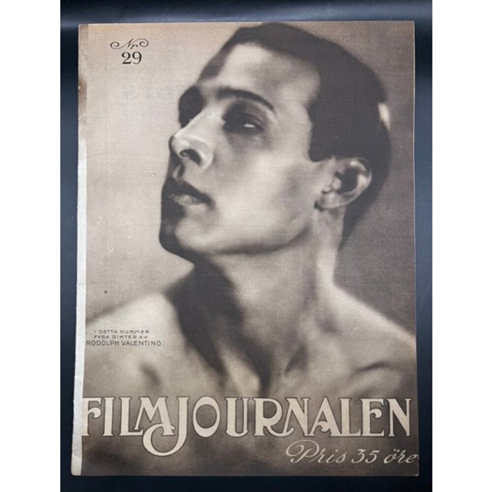 Rare 1923 Swedish Film Journalen Rudolph Valentino Magazine Fairbanks W Rogers